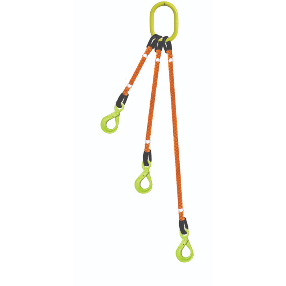 Lift It 3-Leg Lifting Rope Sling with Lock Hooks from Columbia Safety